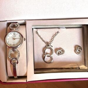 STUDIO TIME‎ Women's Watch Necklace Earrings Set